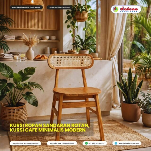 Kursi paling laris bulan ini! 😍
KURSI ROPAN SANDARAN ROTAN - Minimalis, kuat, fotogenik.

Kayu Jati Grade Premium + Rotan Natural ✨
Perfect untuk cafe & home decor kamu!

Tap link di bio untuk order 👇
#KursiJatiJepara #RattanChair #KursiCafeMinimalis #JapandiDecor #DafenoFurniture